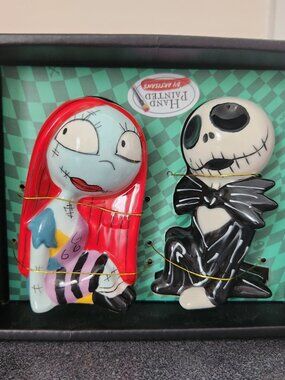 Disney The Nightmare Before Christmas Jack Skellington Sally Salt Pepper Shakers